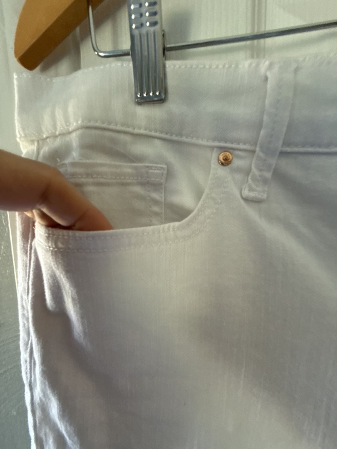 Ella Moss White Straight Leg Jeans Size 16 4