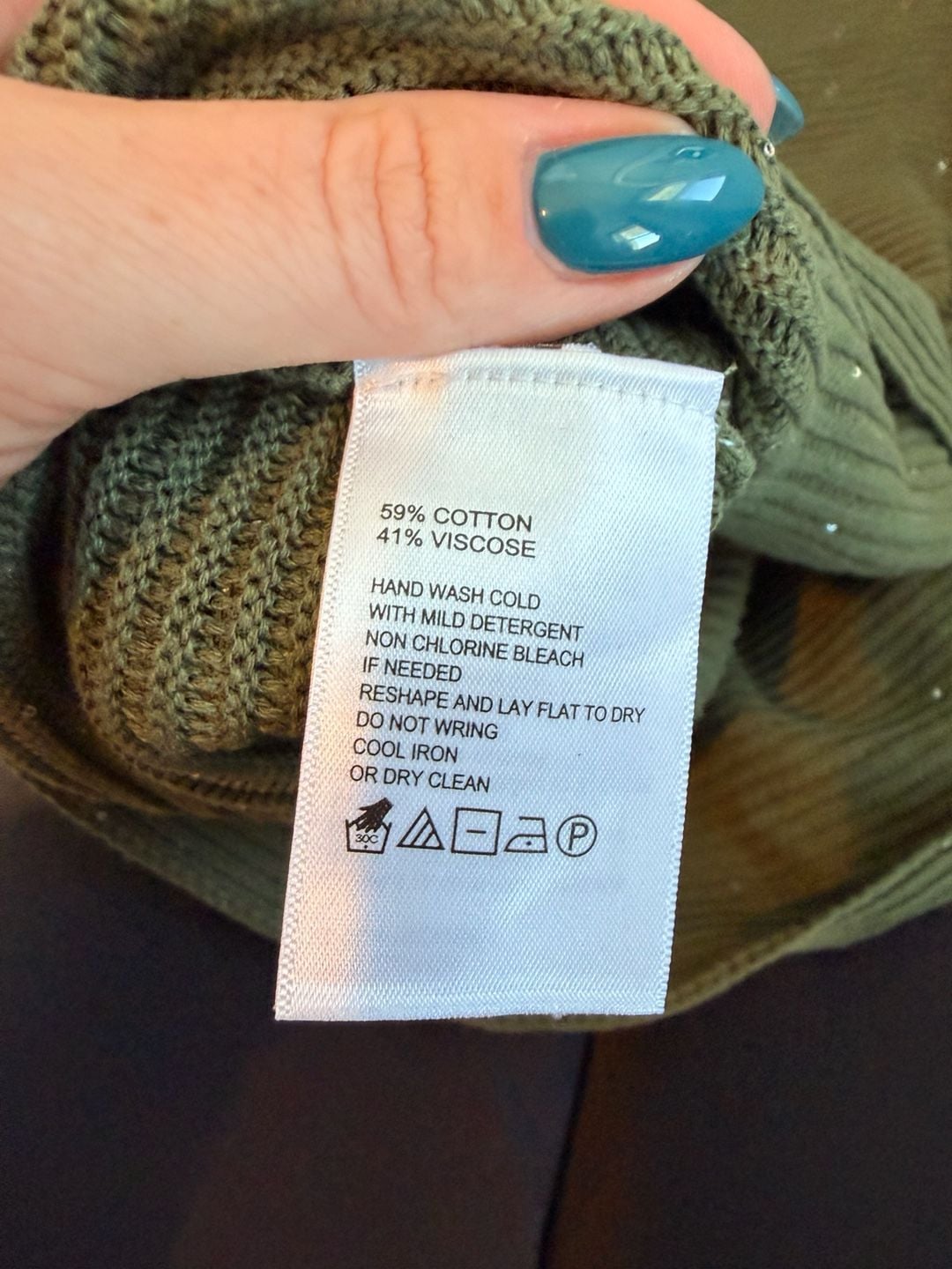 Tommy Bahama V-Neck Sweater Size XS/TP Olive Green Ribbed Sequin Pullover 5