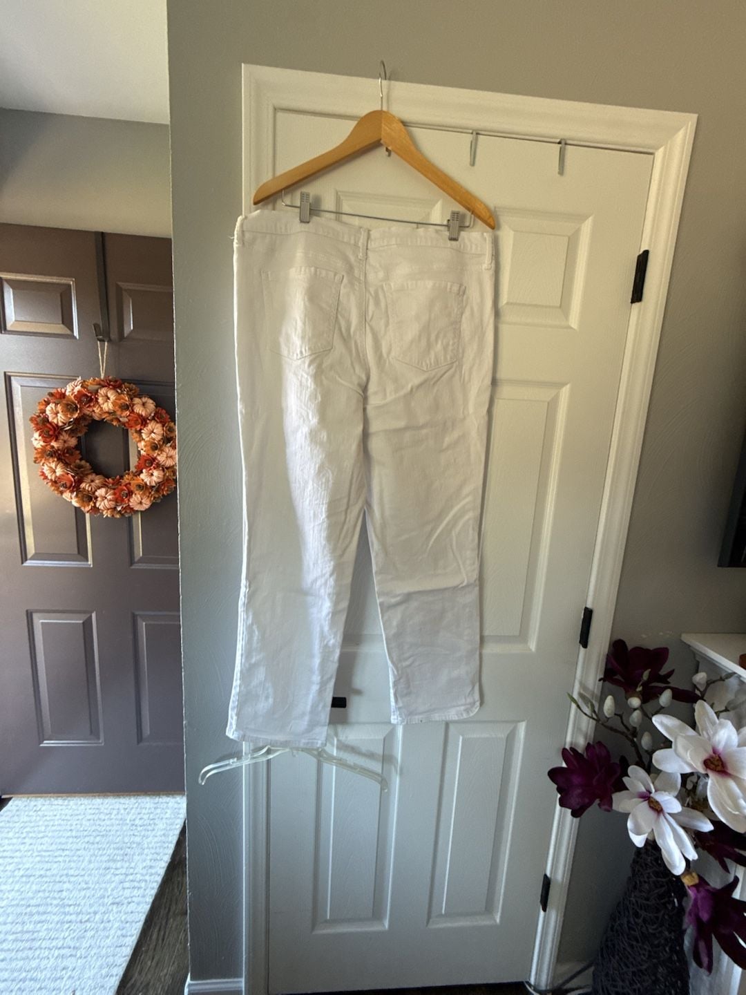 Ella Moss White Straight Leg Jeans Size 16 6