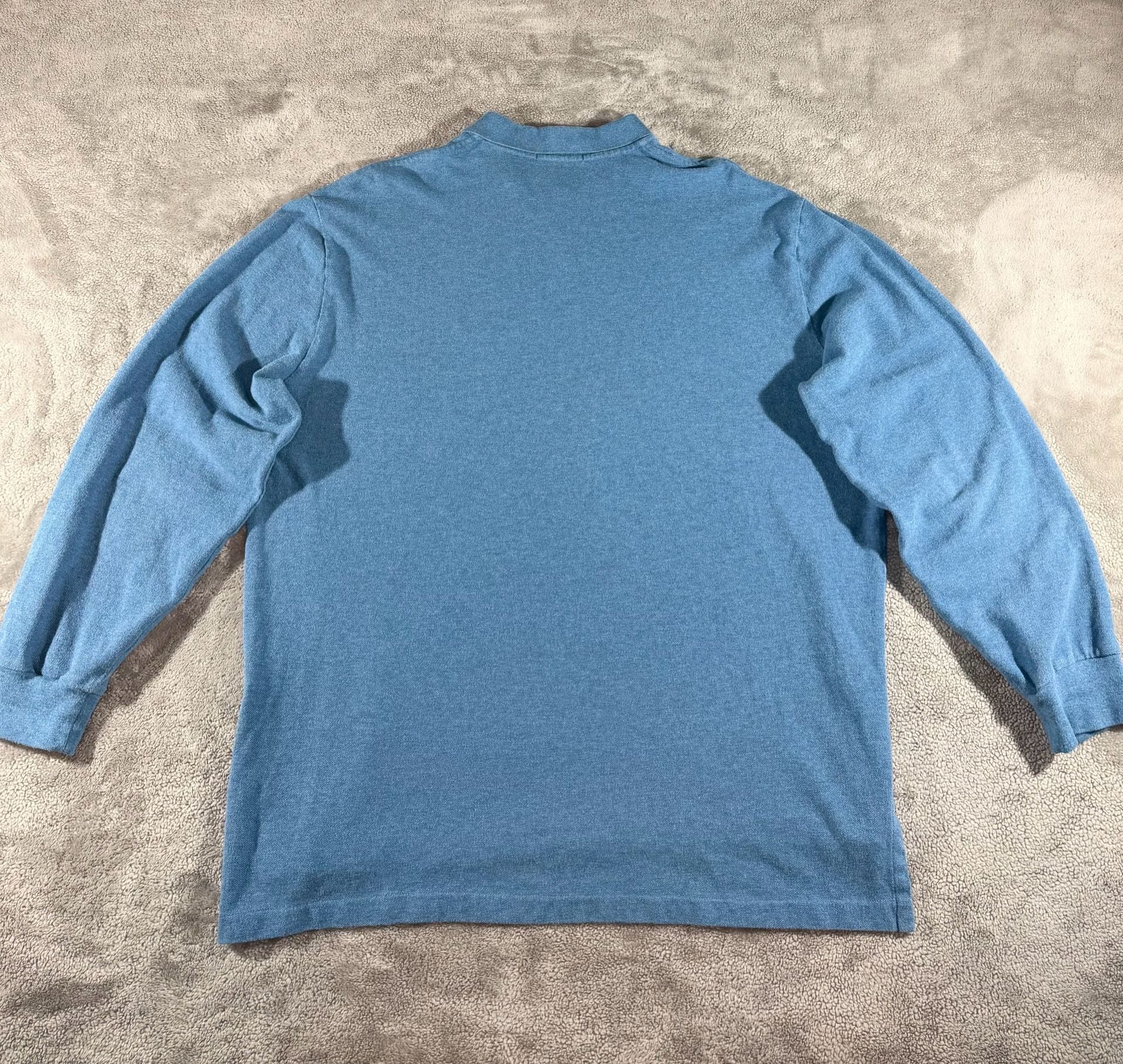 Polo Ralph Lauren Long Sleeve Polo Shirt Size XL Blue Cotton 6