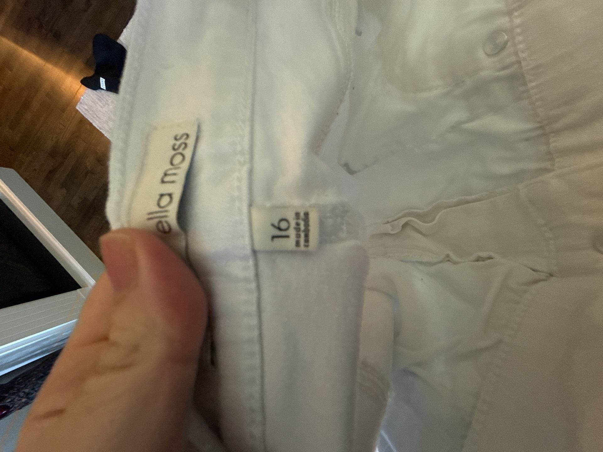 Ella Moss White Straight Leg Jeans Size 16 7