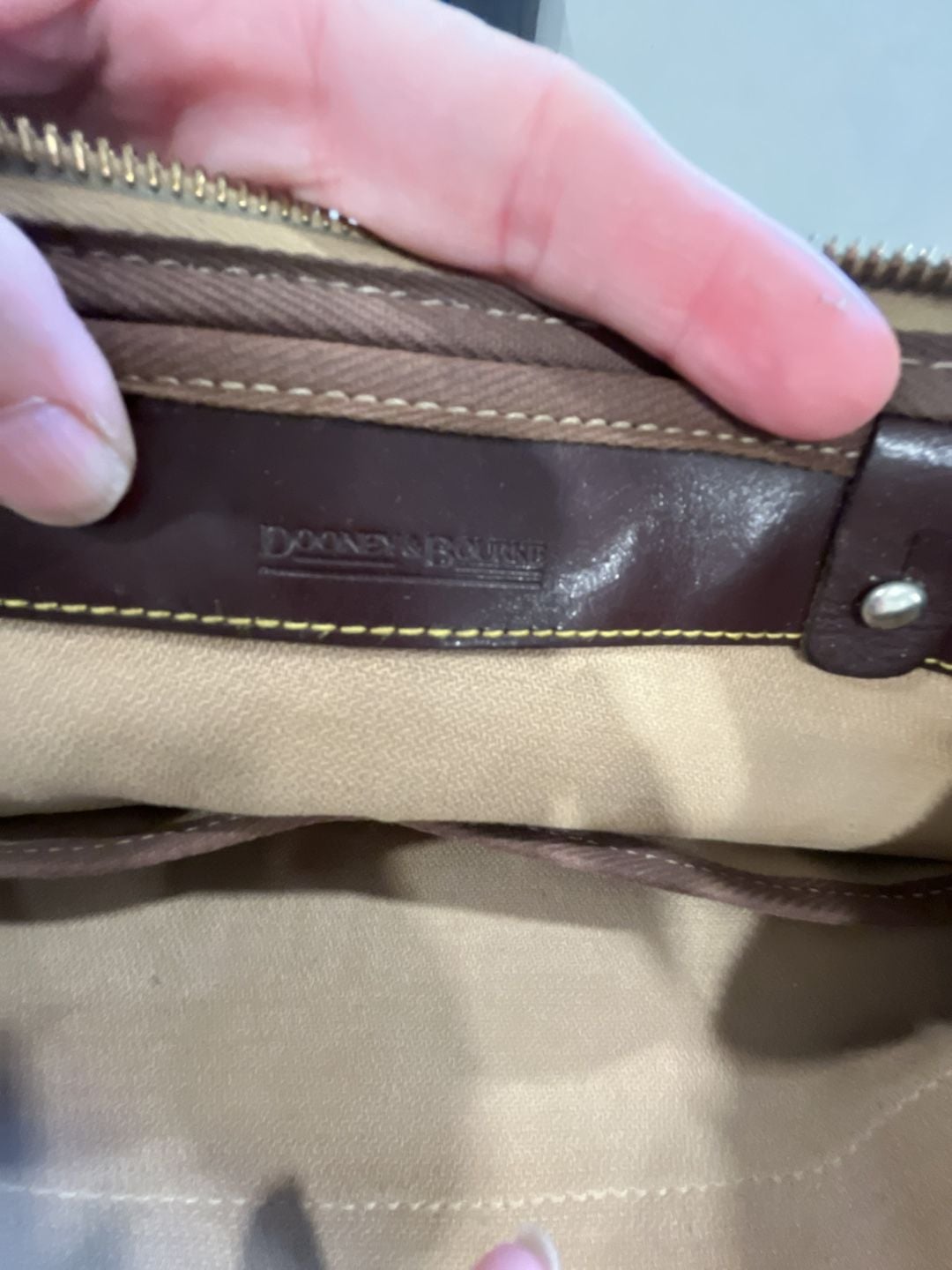 Dooney and Bourke brown D&B logo tote 10