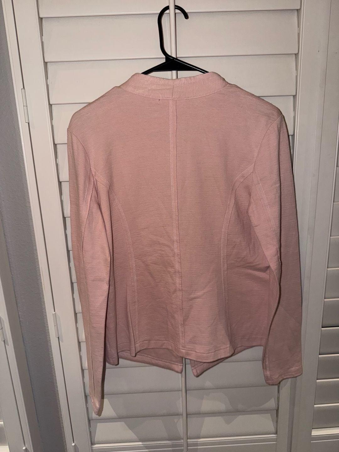 Caslon Pink Cotton Knit Open Blazer Jacket 5