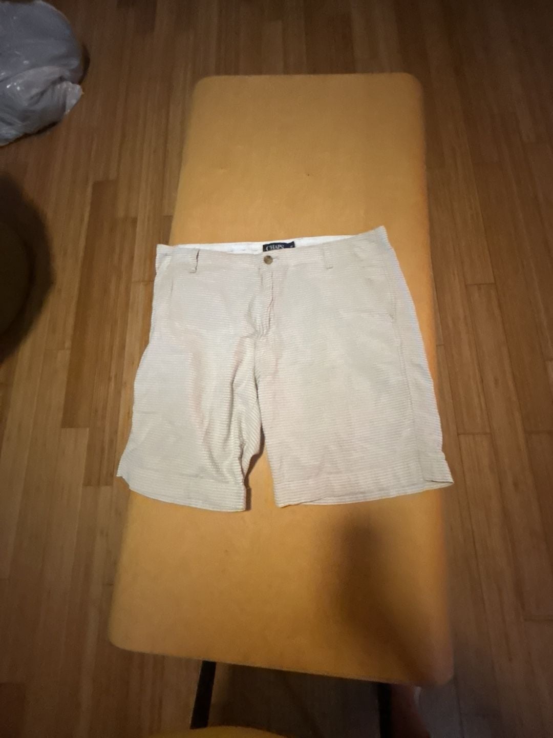 Chaps Shorts Size 36 Striped Casual Flat Front Cotton 2