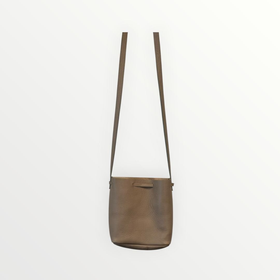 Shaffer Los Angeles Greta Bucket Bag Taupe Brown Leather 7