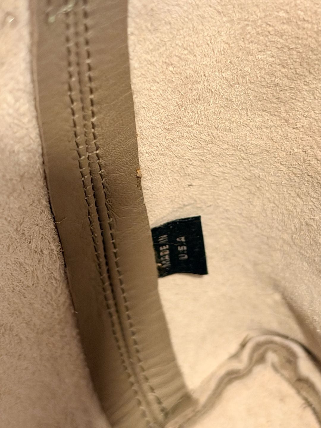 Shaffer Los Angeles Greta Bucket Bag Taupe Brown Leather 13
