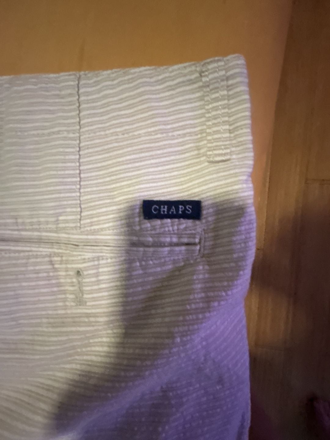Chaps Shorts Size 36 Striped Casual Flat Front Cotton 5