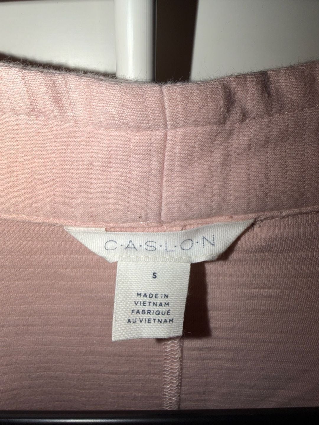 Caslon Pink Cotton Knit Open Blazer Jacket 8