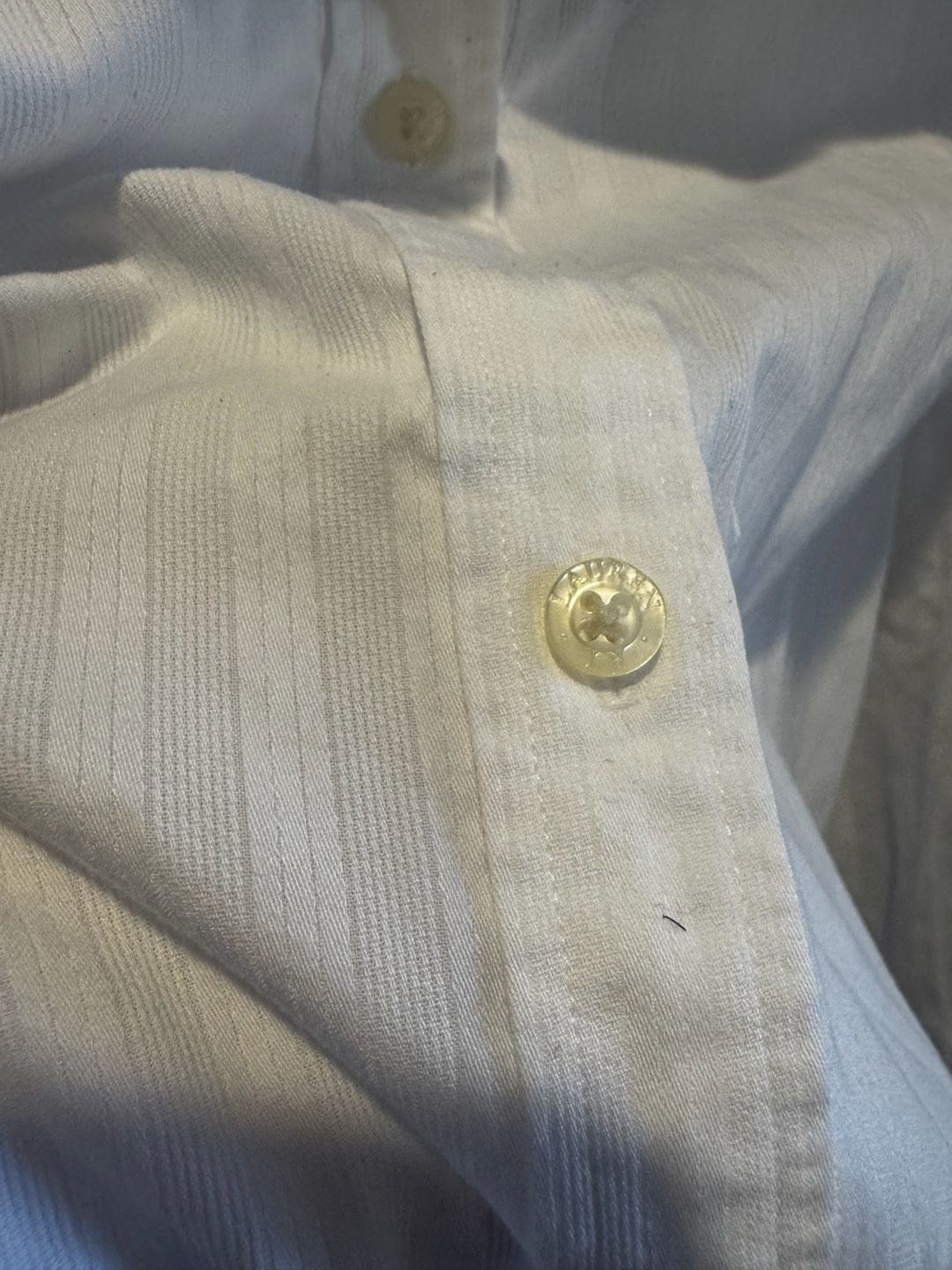 Lauren Ralph Lauren Long Sleeve Button Down Shirt Size 14 White 6