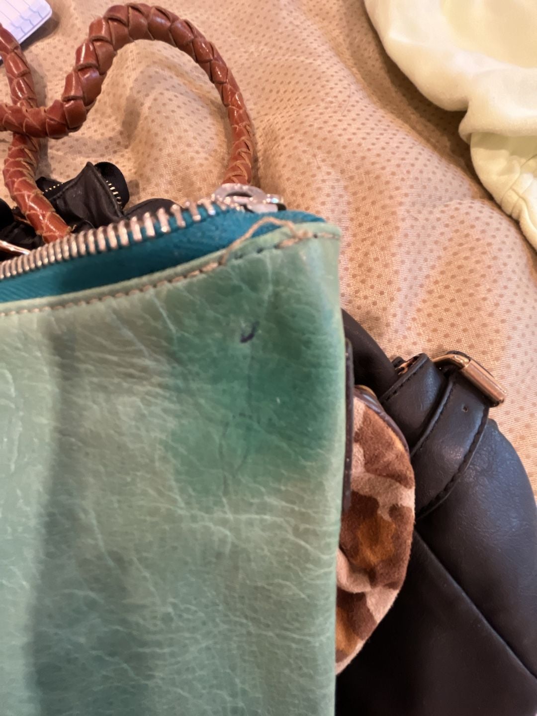 Kate Spade New York Leather Green Shoulder Bag 8