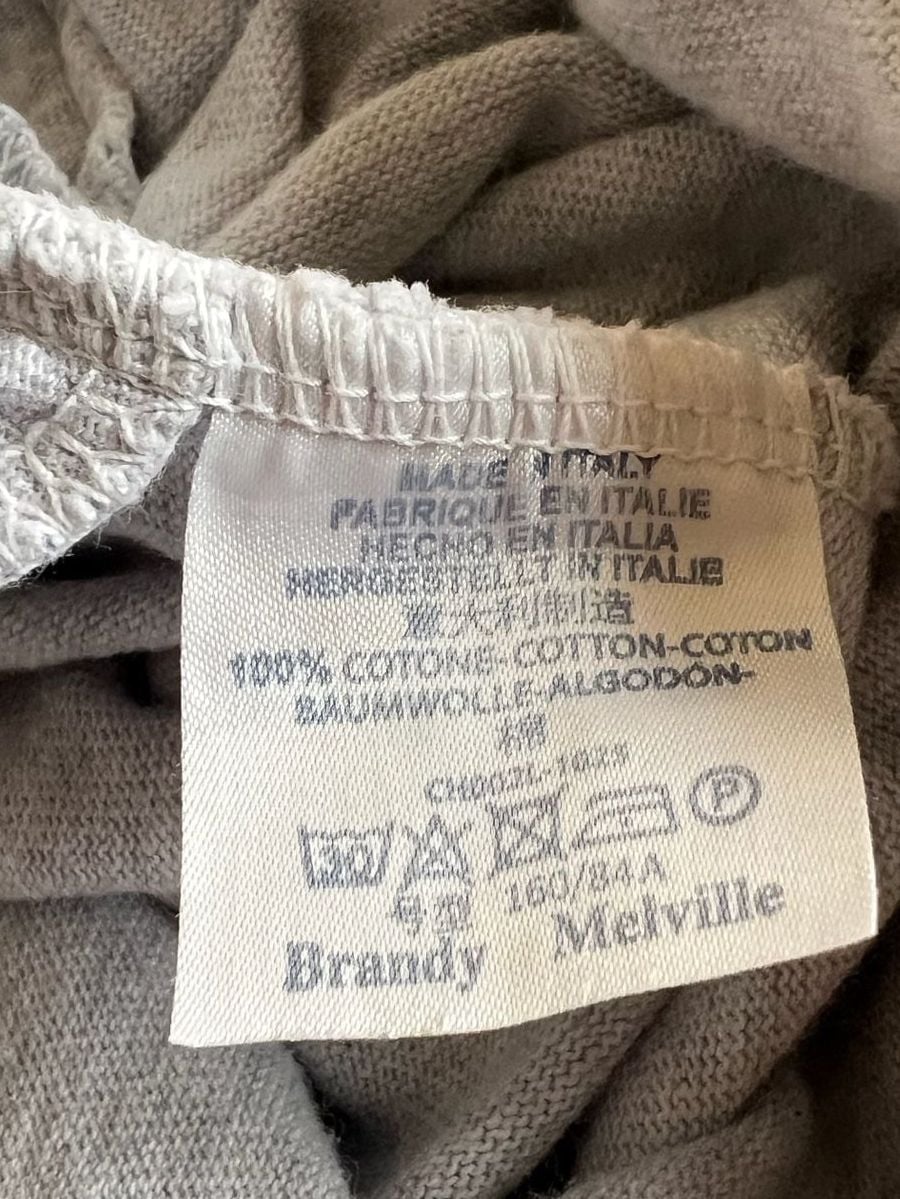 Brandy Melville Wide Leg Sweatpants Light Heather Gray Cotton Drawstring
 8