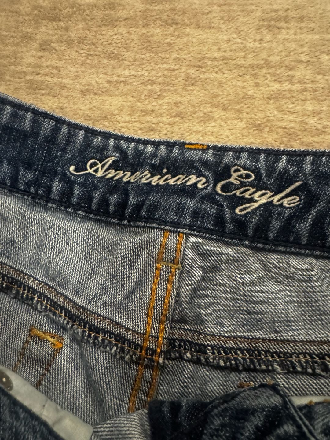 Mid-Rise American Eagle Booty Denim Cutoff Shorts Size 4 Distressed 4