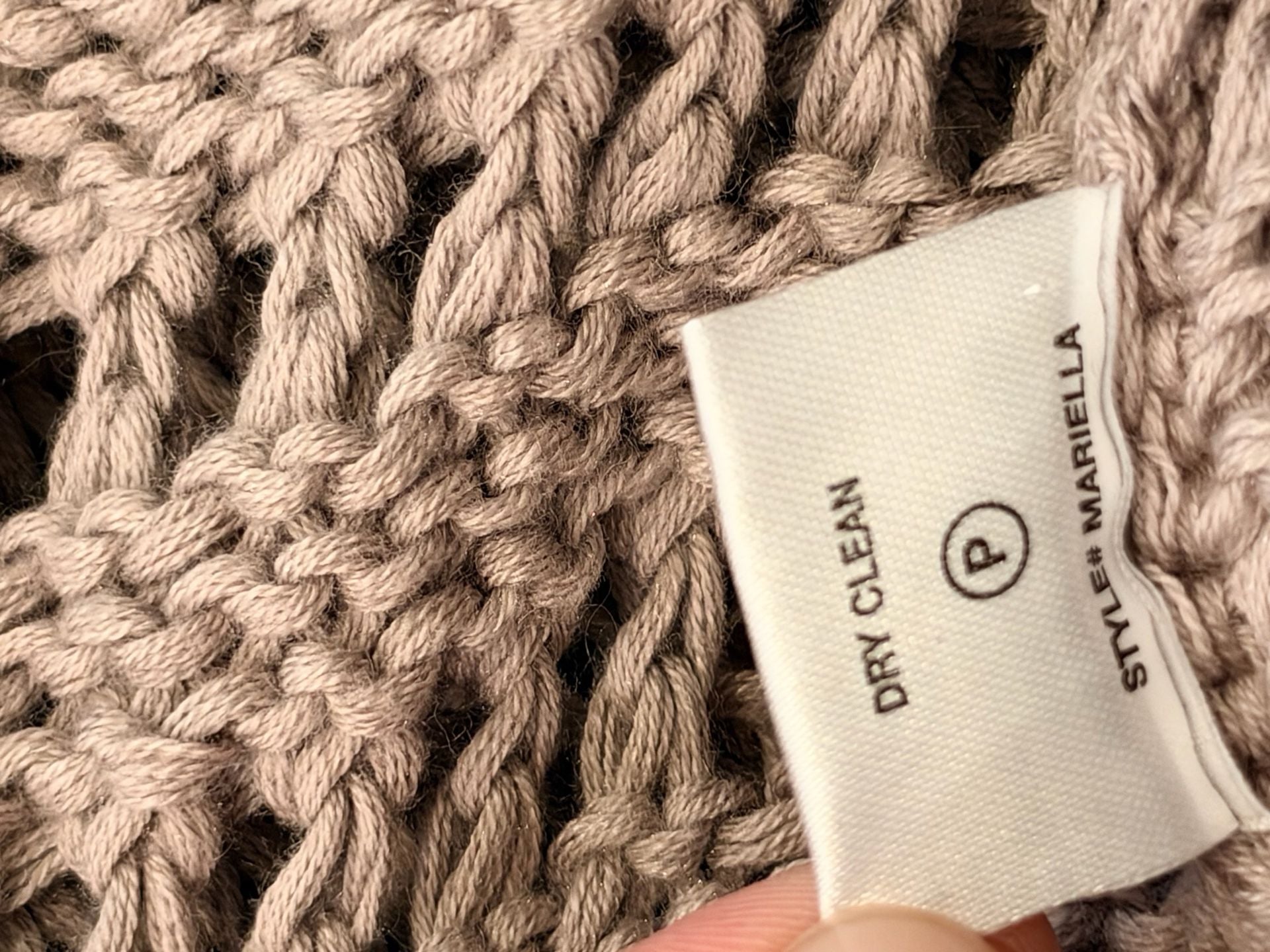 Sablyn Sweater Size XS Taupe Open Knit Cashmere Cotton 7