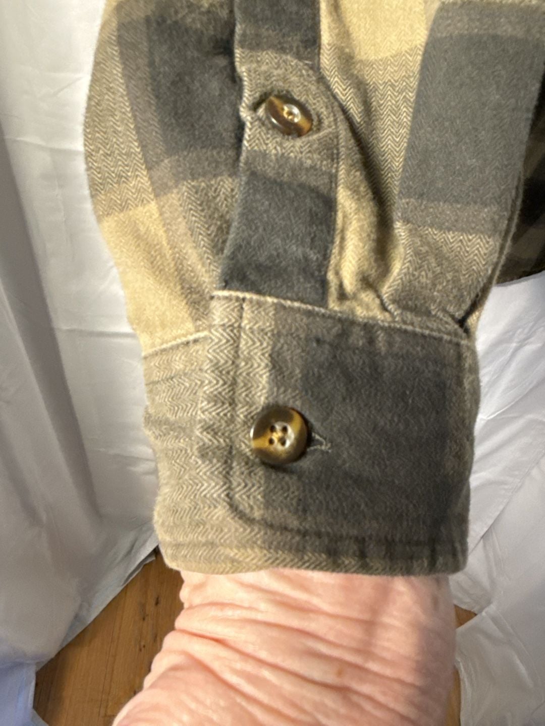 Carhartt Plaid Flannel Shirt Size 2XL Tall Brown Gray Button-Up Long Sleeve 5