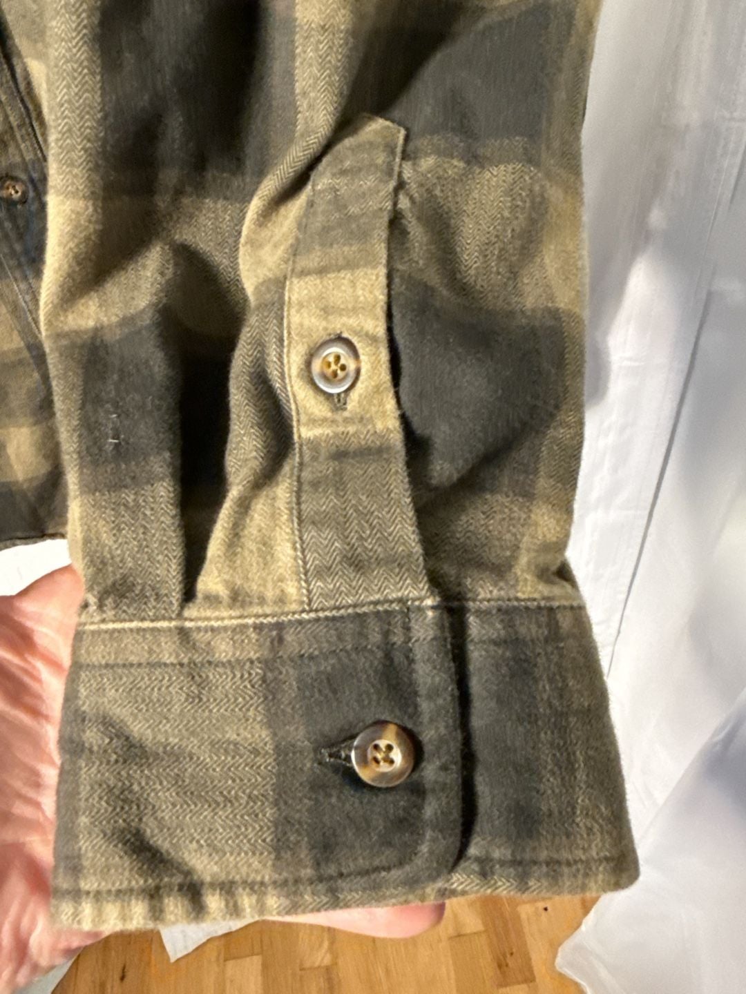 Carhartt Plaid Flannel Shirt Size 2XL Tall Brown Gray Button-Up Long Sleeve 6