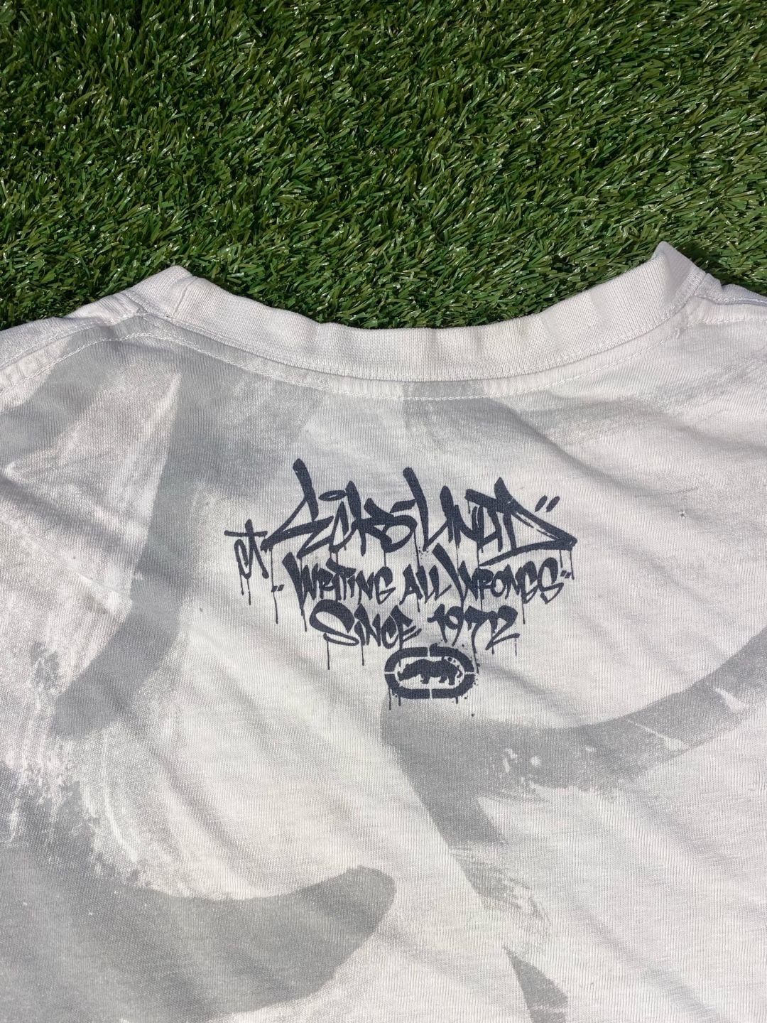 Ecko Unltd. Graffiti Logo T-Shirt Size Large Vintage White Streetwear 5