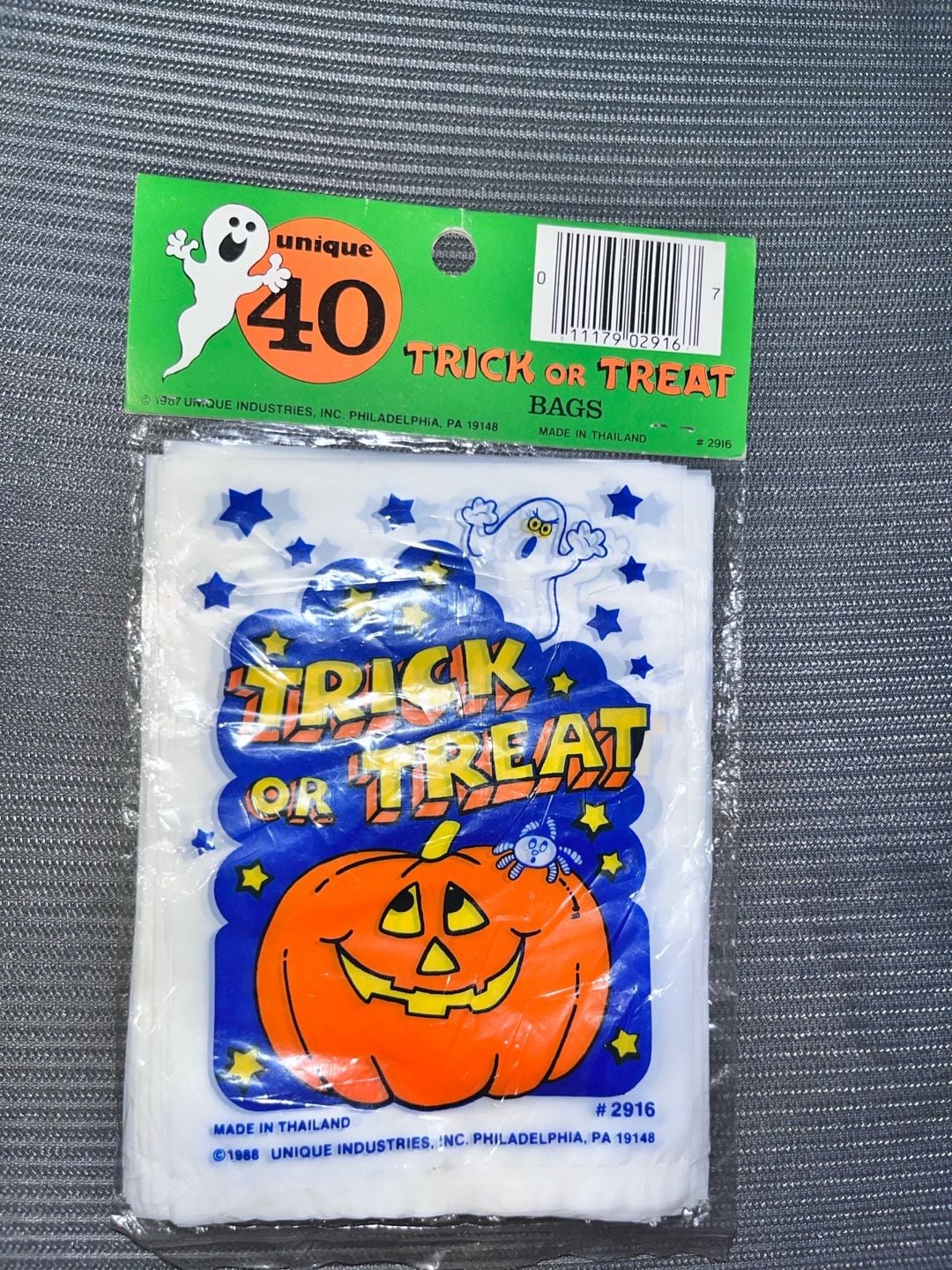 Unique Industries Vintage 1988 Trick Or Treat Bags 40 Count Pumpkin Ghost 2