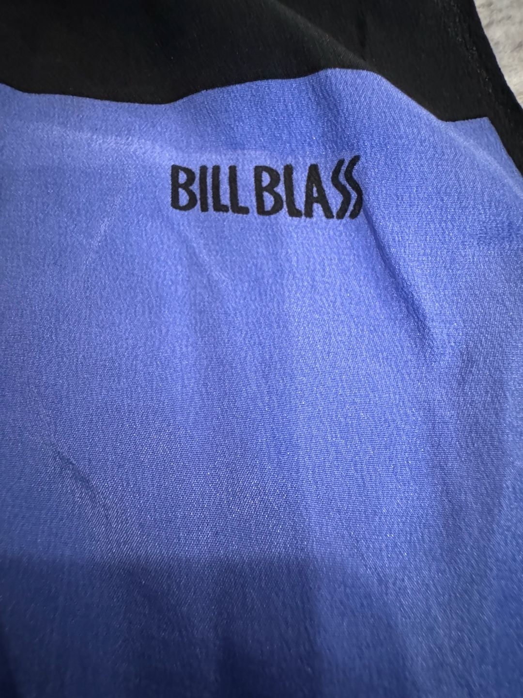 Bill Blass Vintage Silk Scarf Polka Dot Blue Black White 5