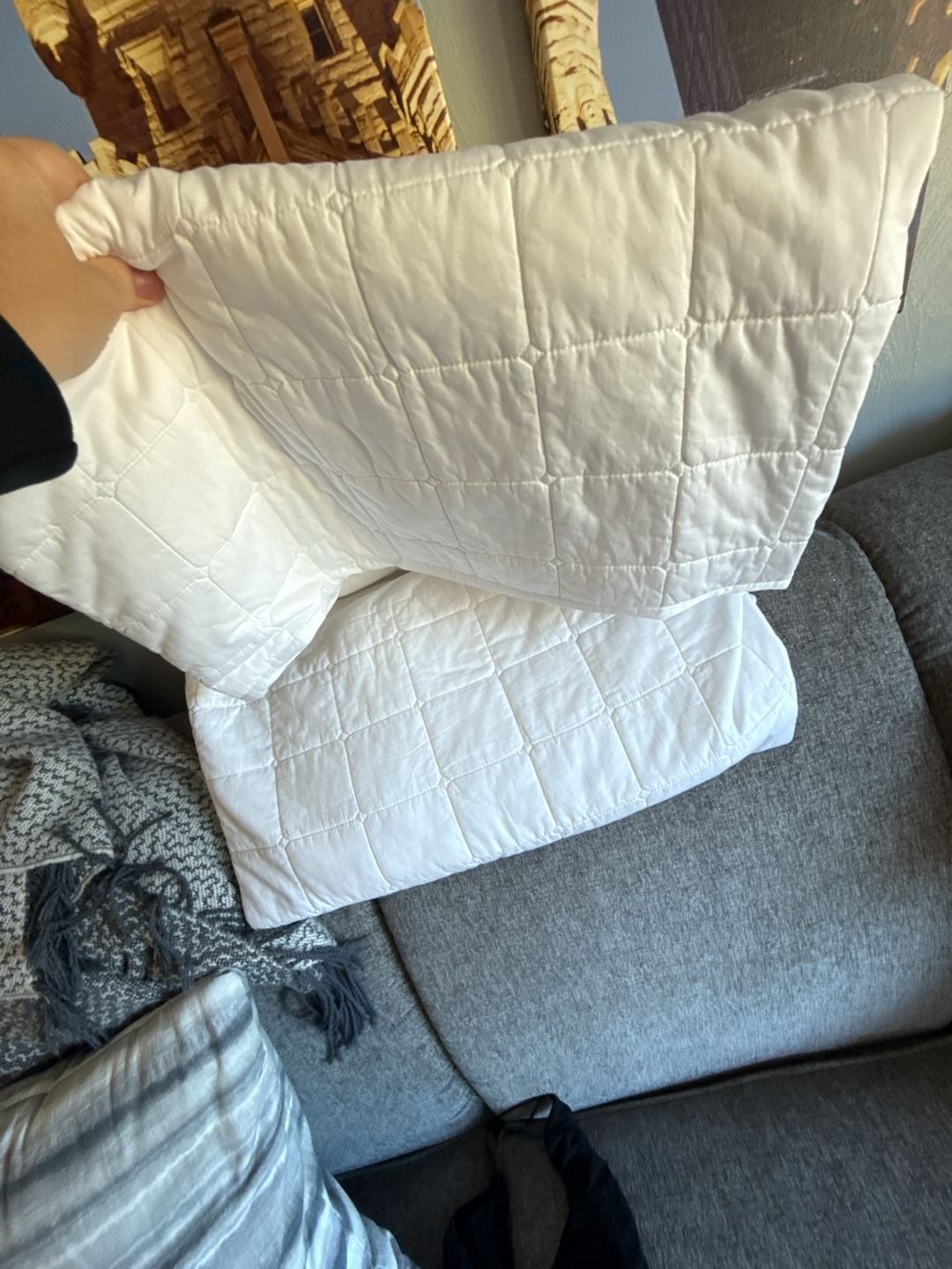 Boll & Branch Mattress Protector Full Size White Organic Cotton 3