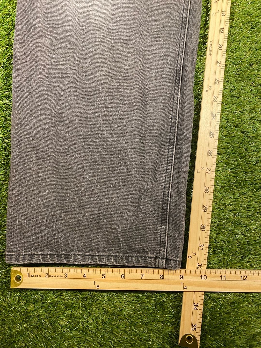 Basin + Range Wide Leg Jean Size 28 Black Washed Denim 3