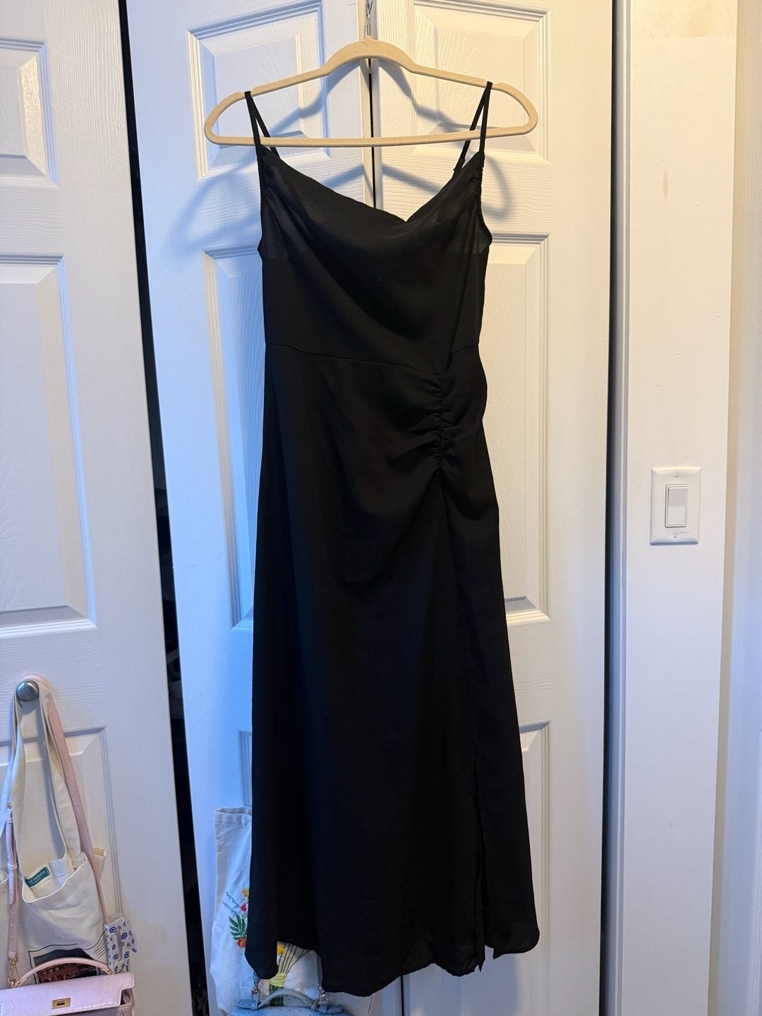 Black Midi Slip Dress 3