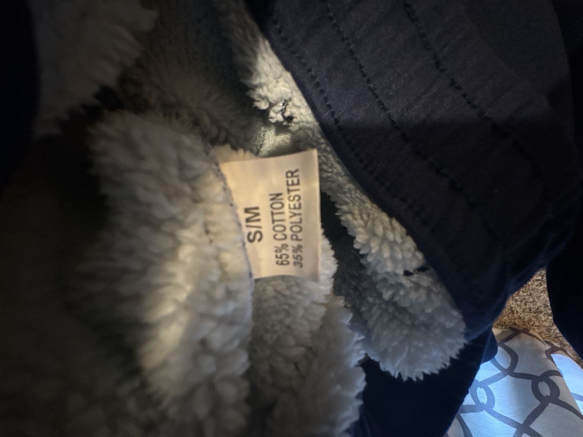 Tao Lele Sherpa Lined Sweatpants Size S/M Blue Joggers Drawstring 7