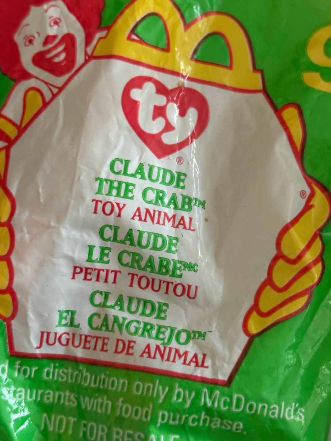 Ty Beanie Babies McDonald's Teenie Beanie Lot Of 7 Sealed Vintage 7