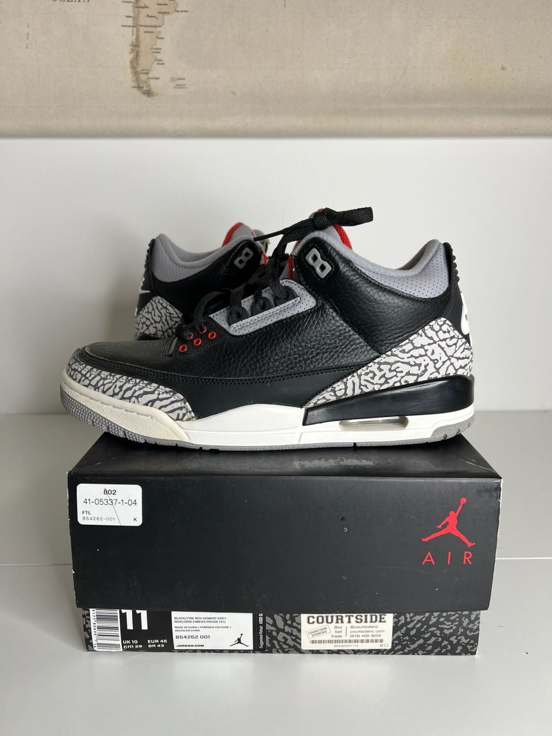 Jordan Air Jordan 3 Retro Size 11 Black Cement OG 2