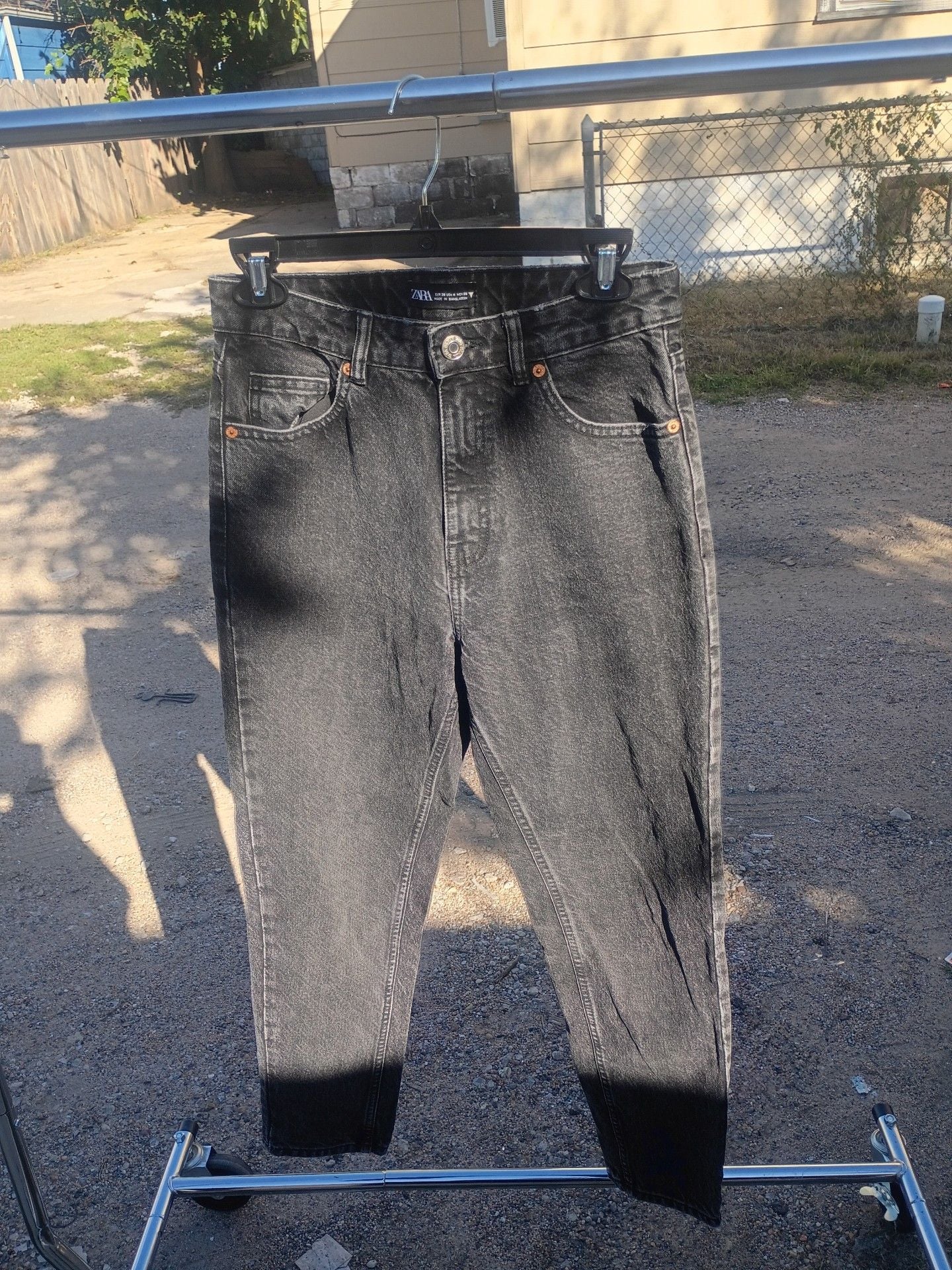 Zara Black Wash Jeans Size 4 2