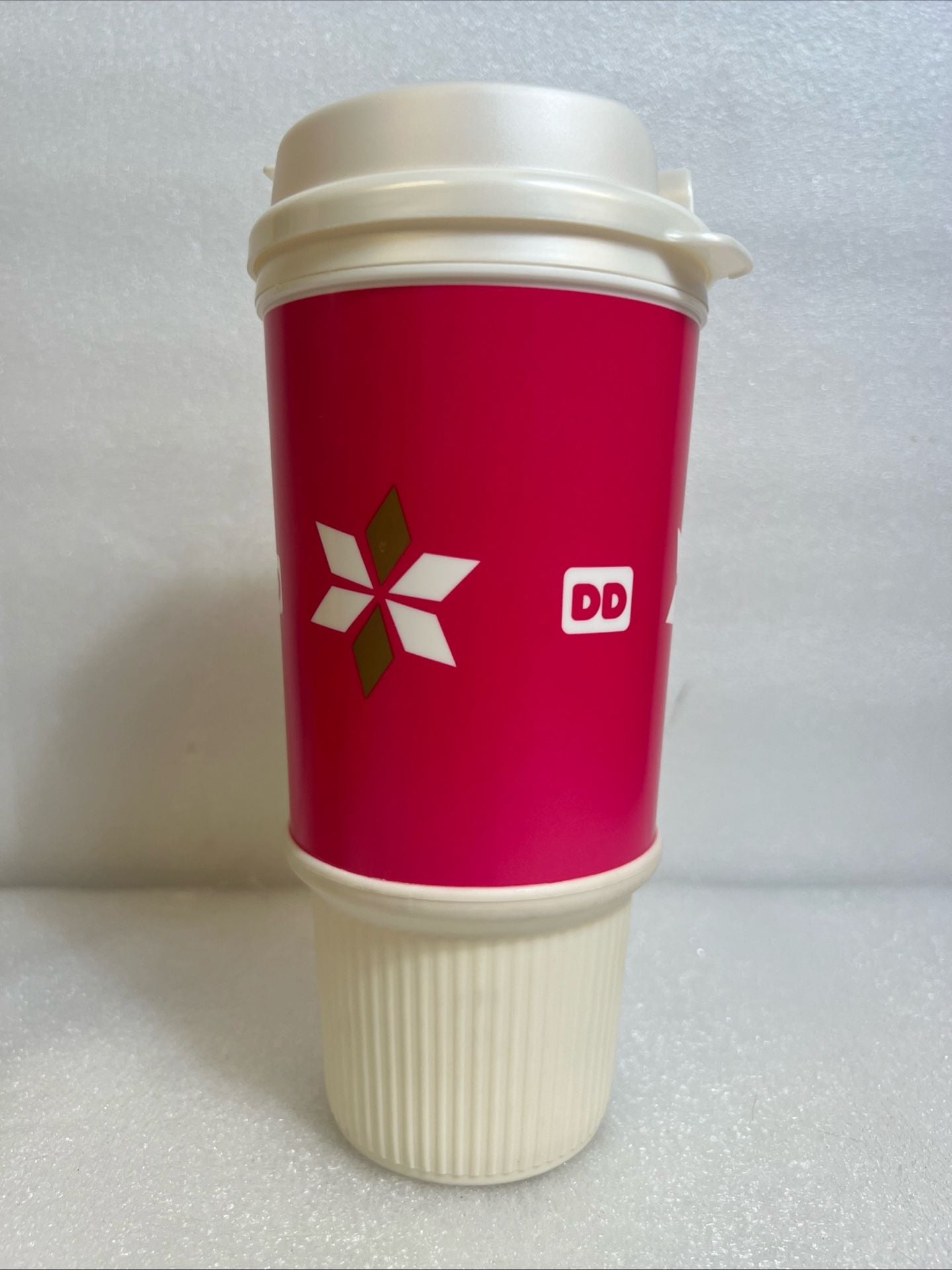 Dunkin Donuts Travel Tumbler Insulated Mug Cup Pink Starburst 2