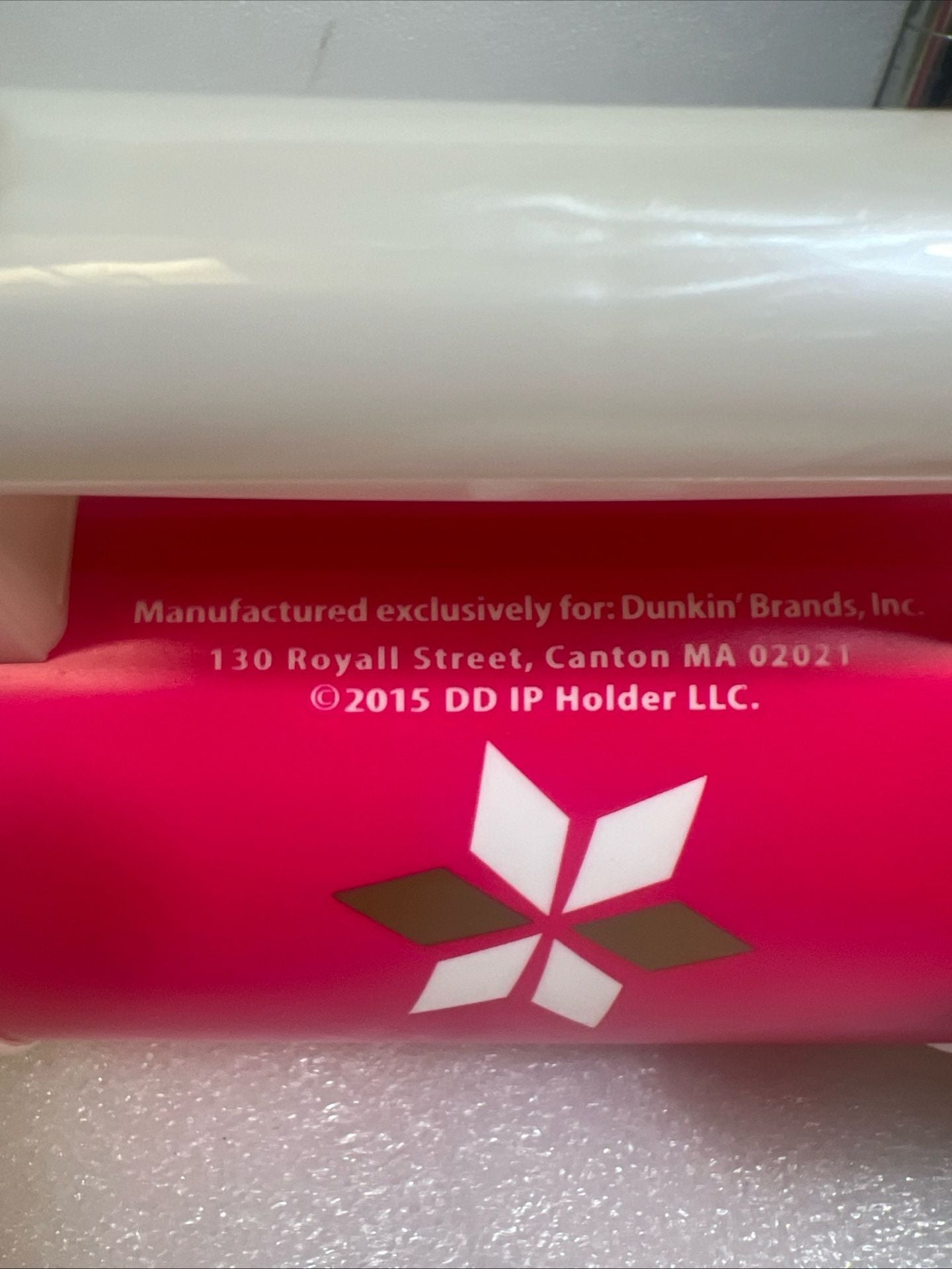 Dunkin Donuts Travel Tumbler Insulated Mug Cup Pink Starburst 3