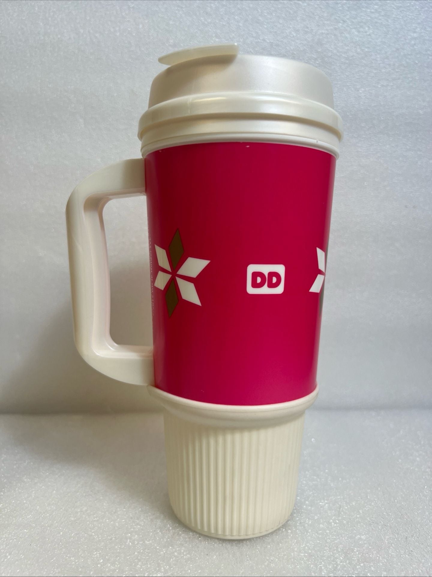 Dunkin Donuts Travel Tumbler Insulated Mug Cup Pink Starburst 5