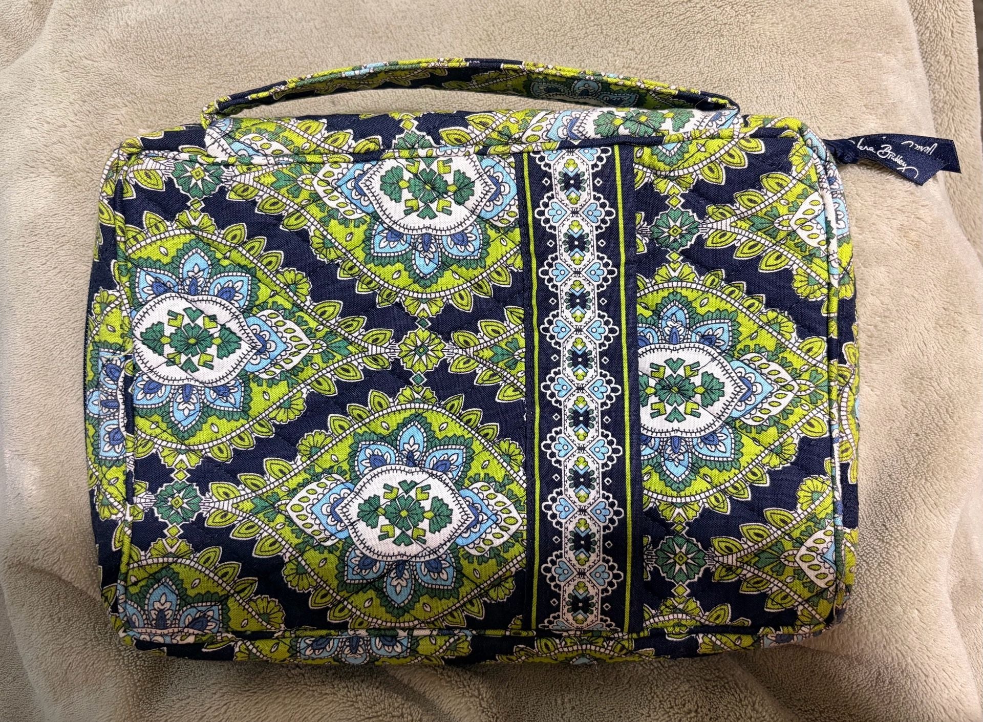 Vera Bradley Quilted Bible Cover Book Organizer Blue Green Paisley 2