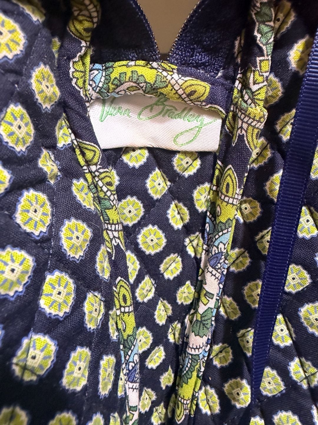 Vera Bradley Quilted Bible Cover Book Organizer Blue Green Paisley 6