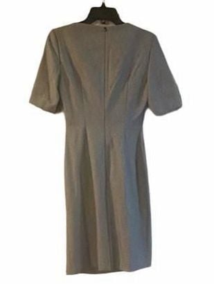 HUGO Asymmetric Ruched Dress Houndstooth Gray 4