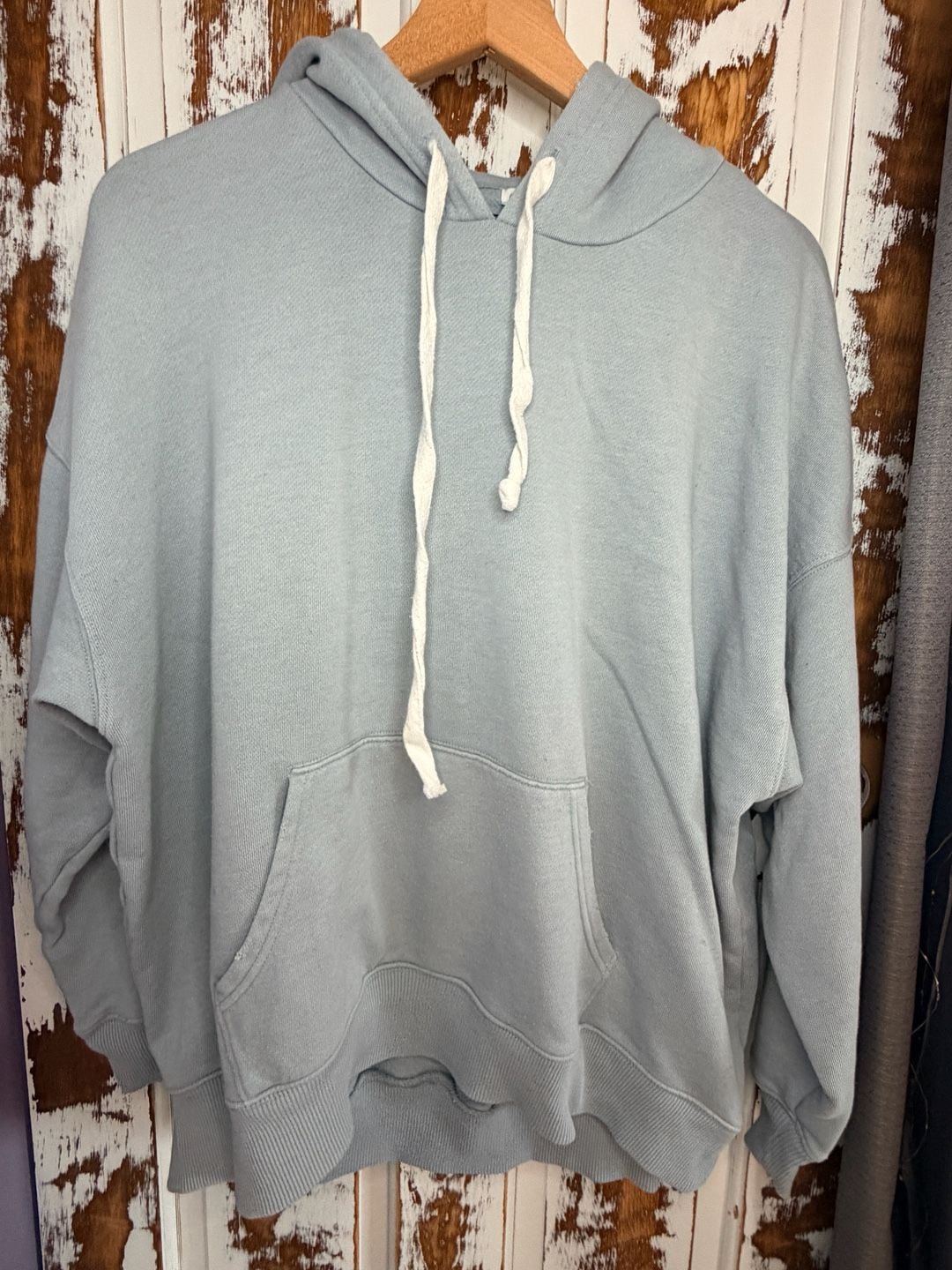 Aerie Women’s Oversized Hoodie Sweatshirt Size L Light Blue Athleisure Cozy 2