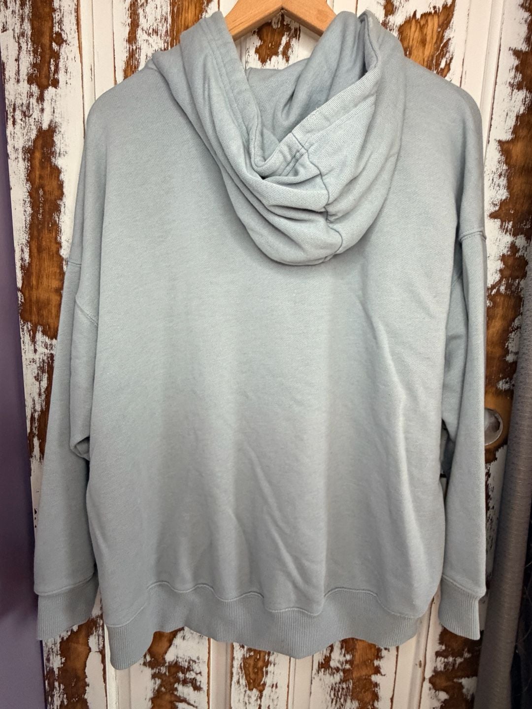 Aerie Women’s Oversized Hoodie Sweatshirt Size L Light Blue Athleisure Cozy 3