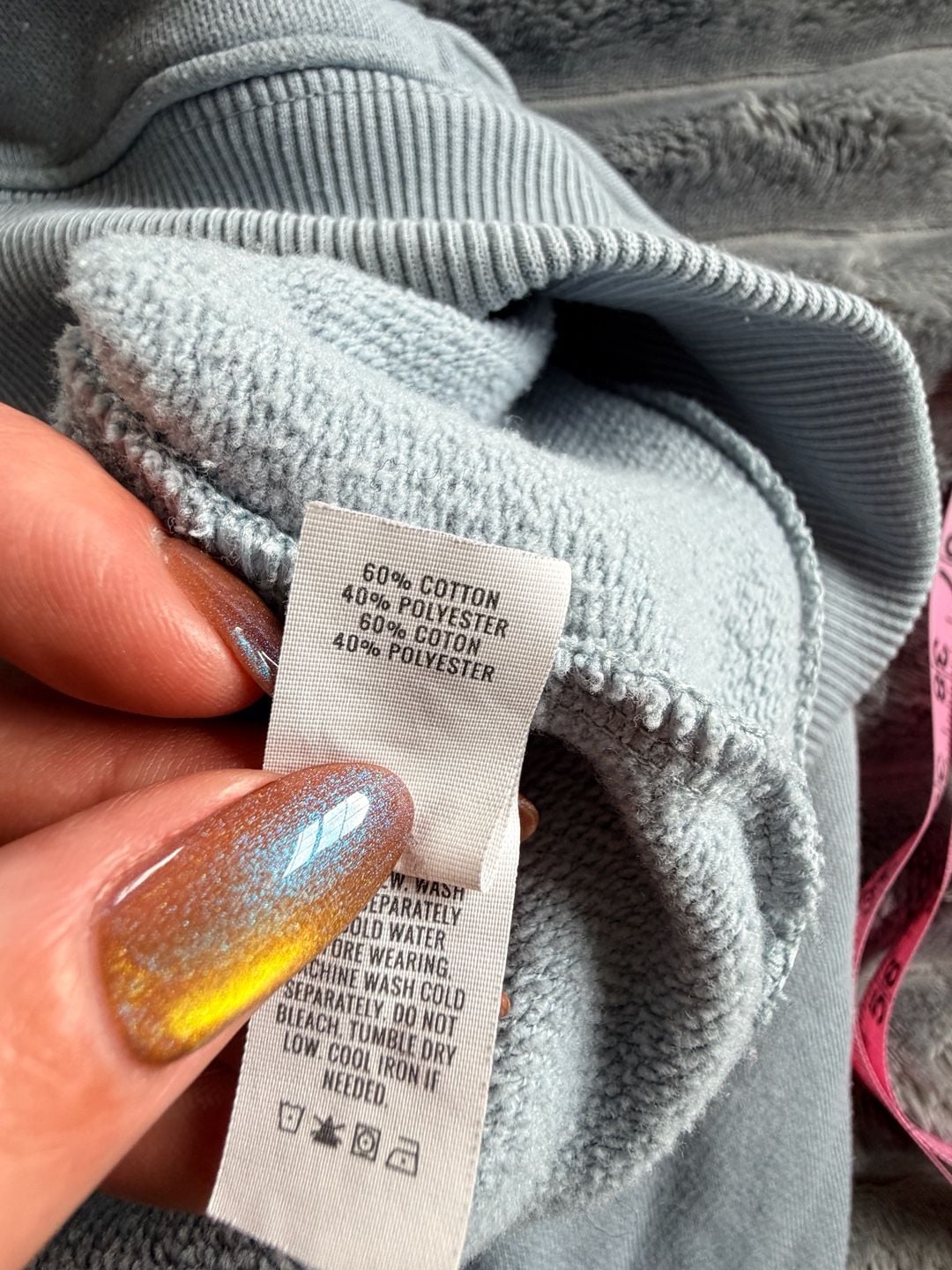 Aerie Women’s Oversized Hoodie Sweatshirt Size L Light Blue Athleisure Cozy 5