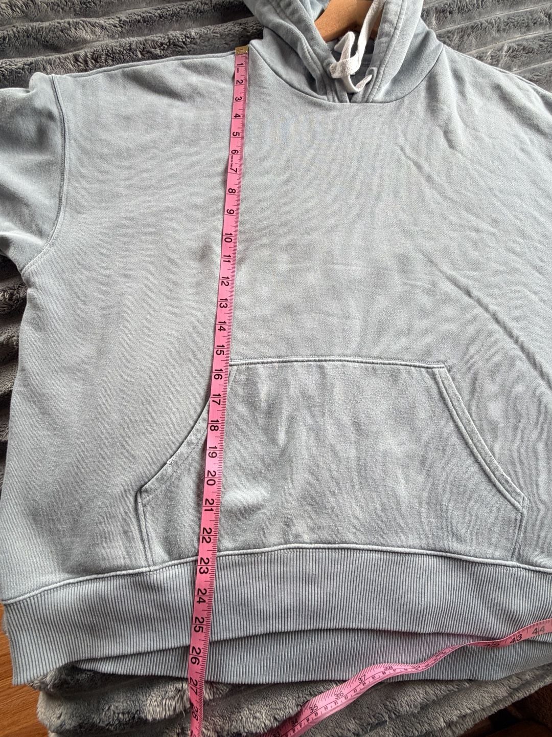 Aerie Women’s Oversized Hoodie Sweatshirt Size L Light Blue Athleisure Cozy 7