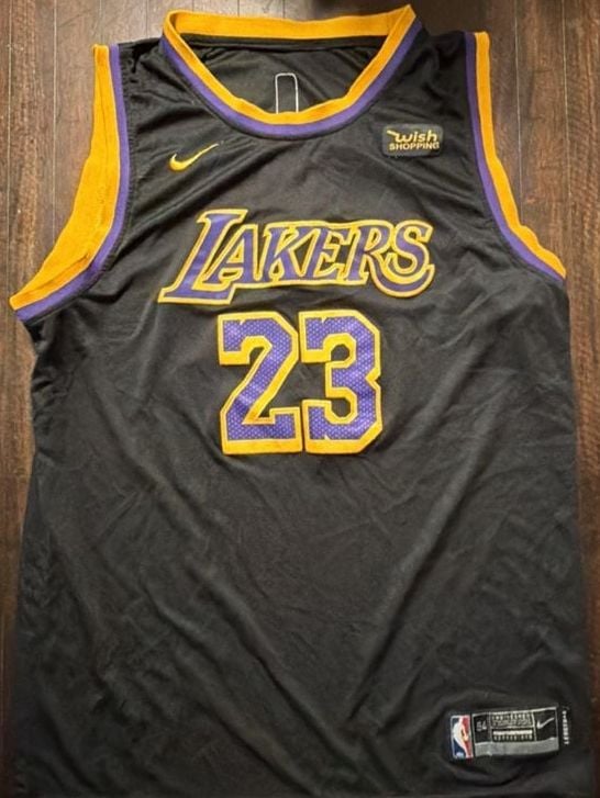 Nike LeBron James Los Angeles Lakers Jersey Size 54 Black 3