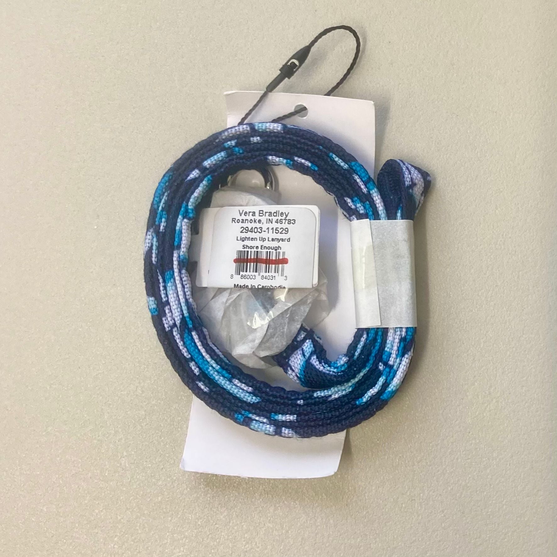 Vera Bradley Lighten Up Lanyard Shore Enough NWT 3