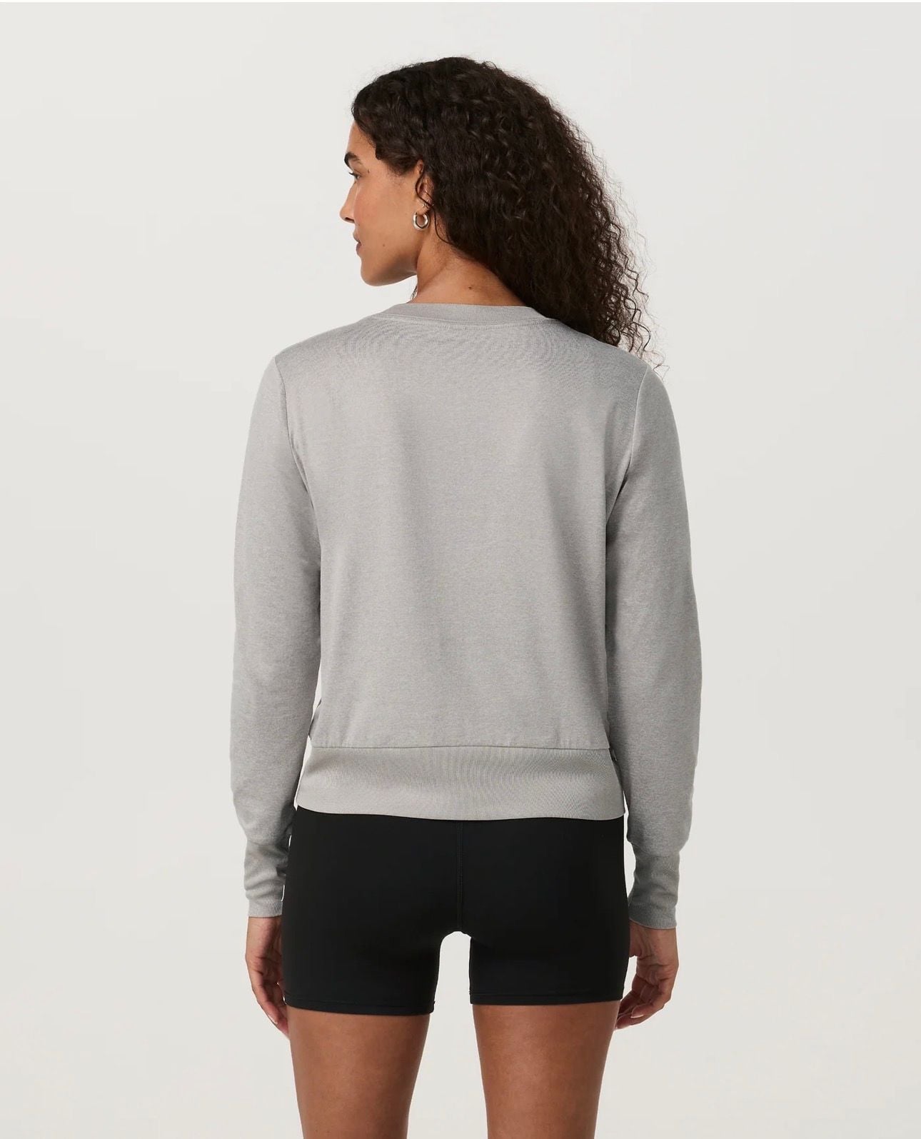 Vuori Daydream Crew Light Heather Grey Long Sleeve Top 4