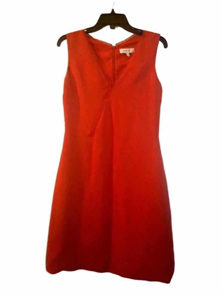 Reiss Red Lace Trim Dress Size 4 4