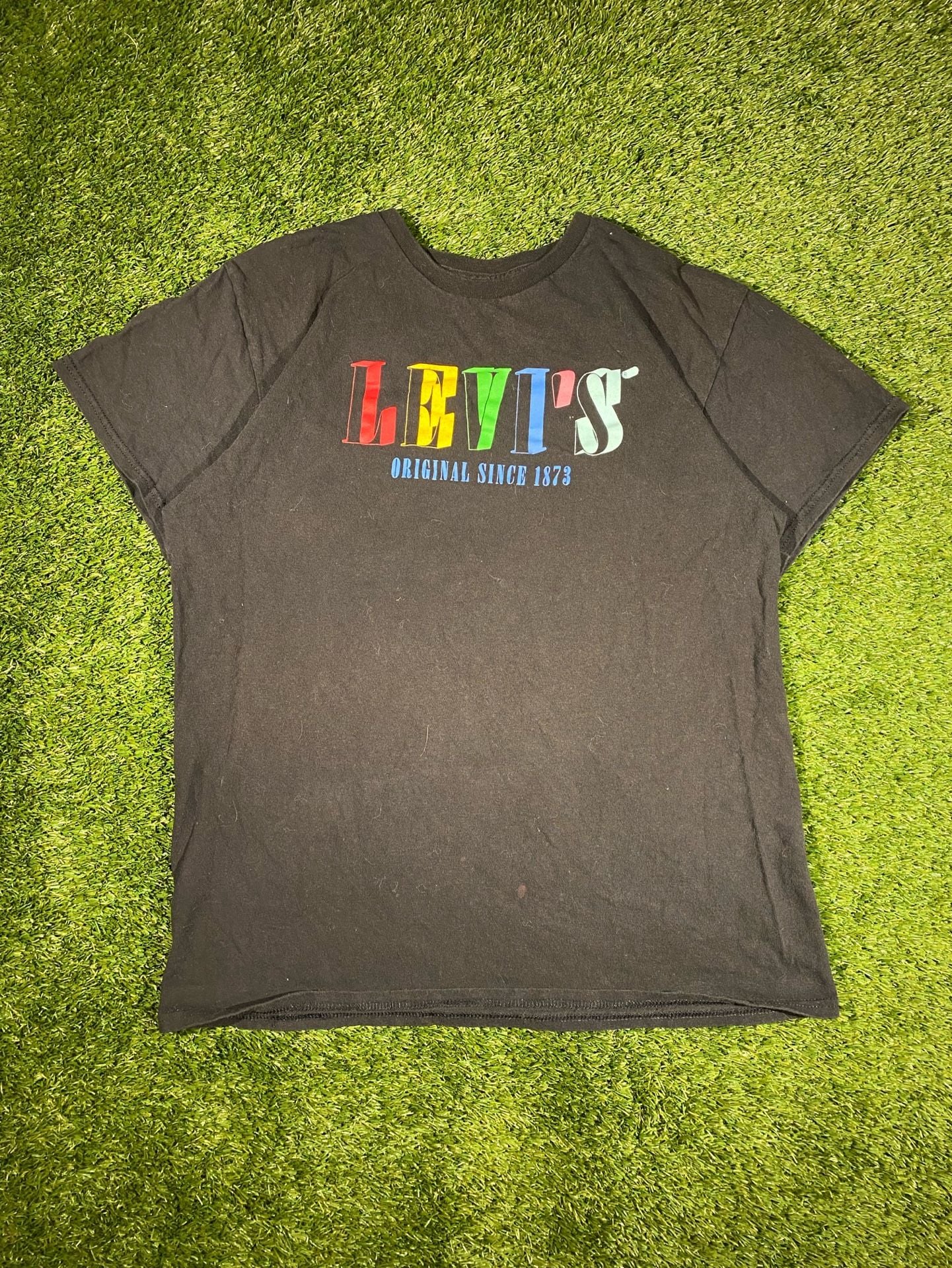 Levi's Graphic T-Shirt Size M Black Original Since 1873 Logo 2