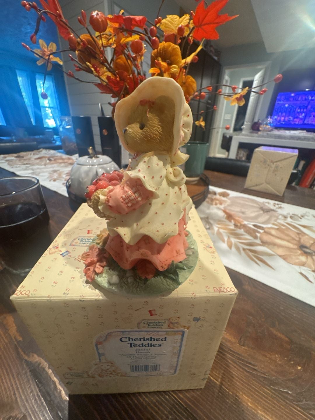Cherished Teddies Hannah Autumn Brings A Season Of Thanksgiving Figurine 6