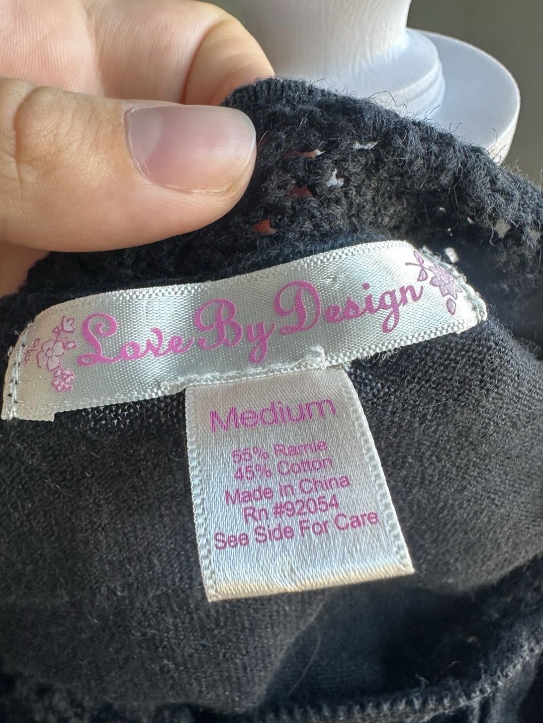 Vintage Y2K Love By Design Crochet Trim Cardigan - Size M 4