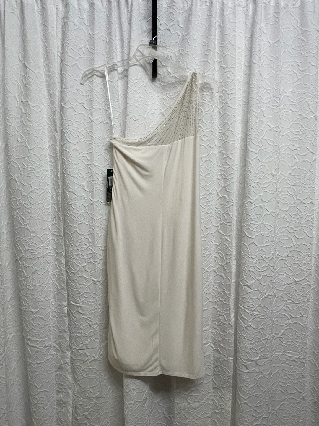 NWT Lauren Ralph Lauren One Shoulder White Evening Dress Size 10 Ruched 3