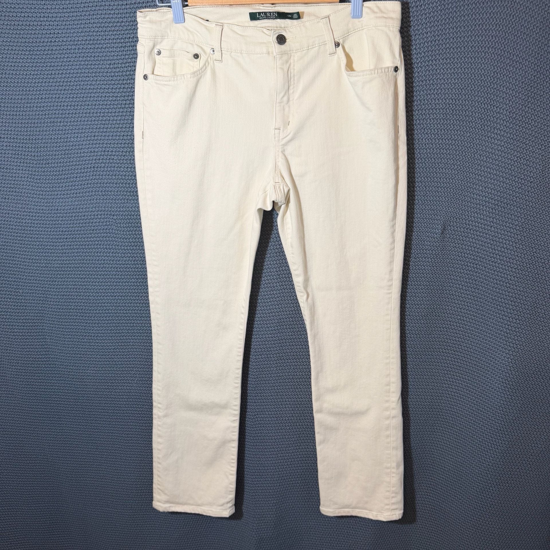 Lauren Ralph Lauren Denim Jeans Size 12P Cream 2