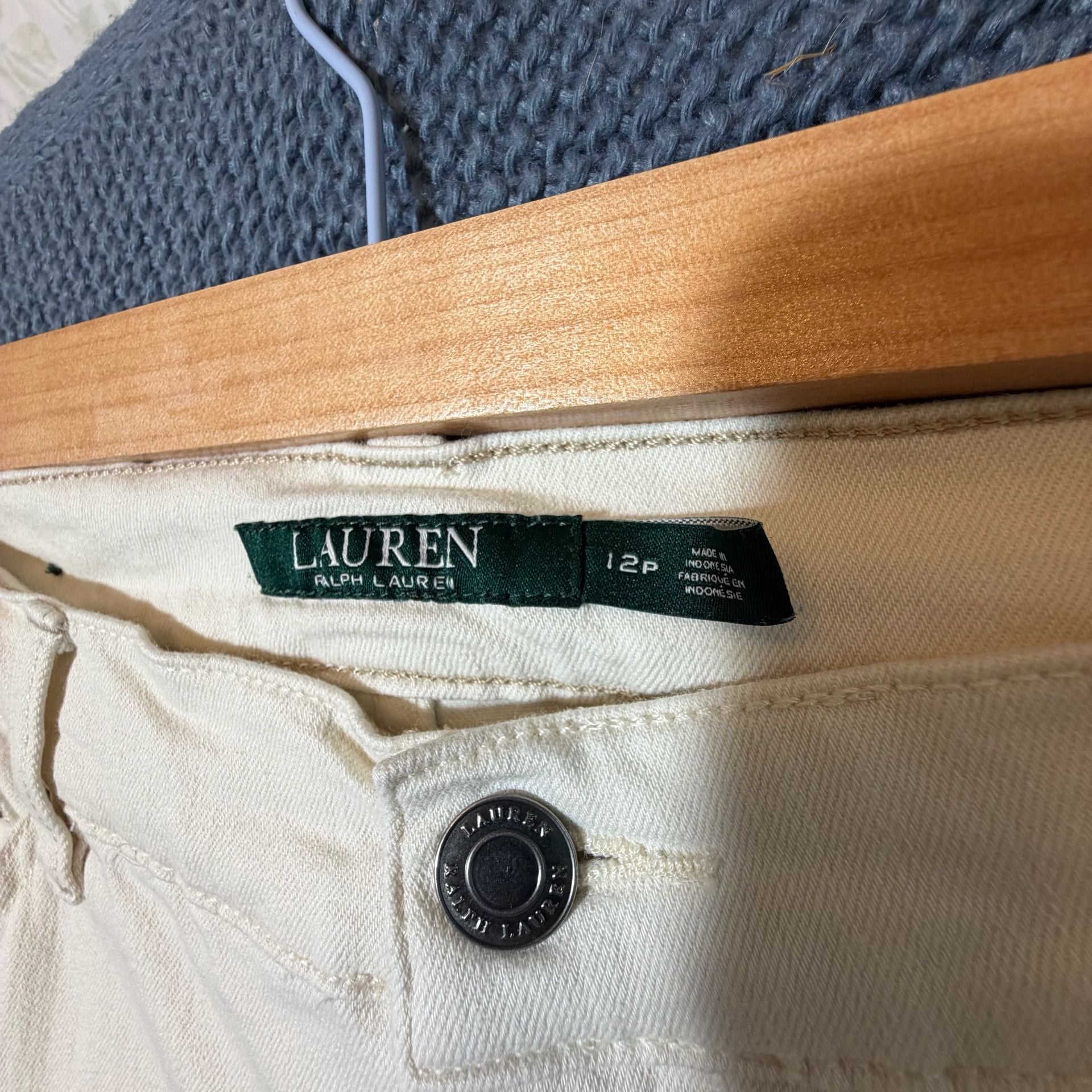 Lauren Ralph Lauren Denim Jeans Size 12P Cream 3