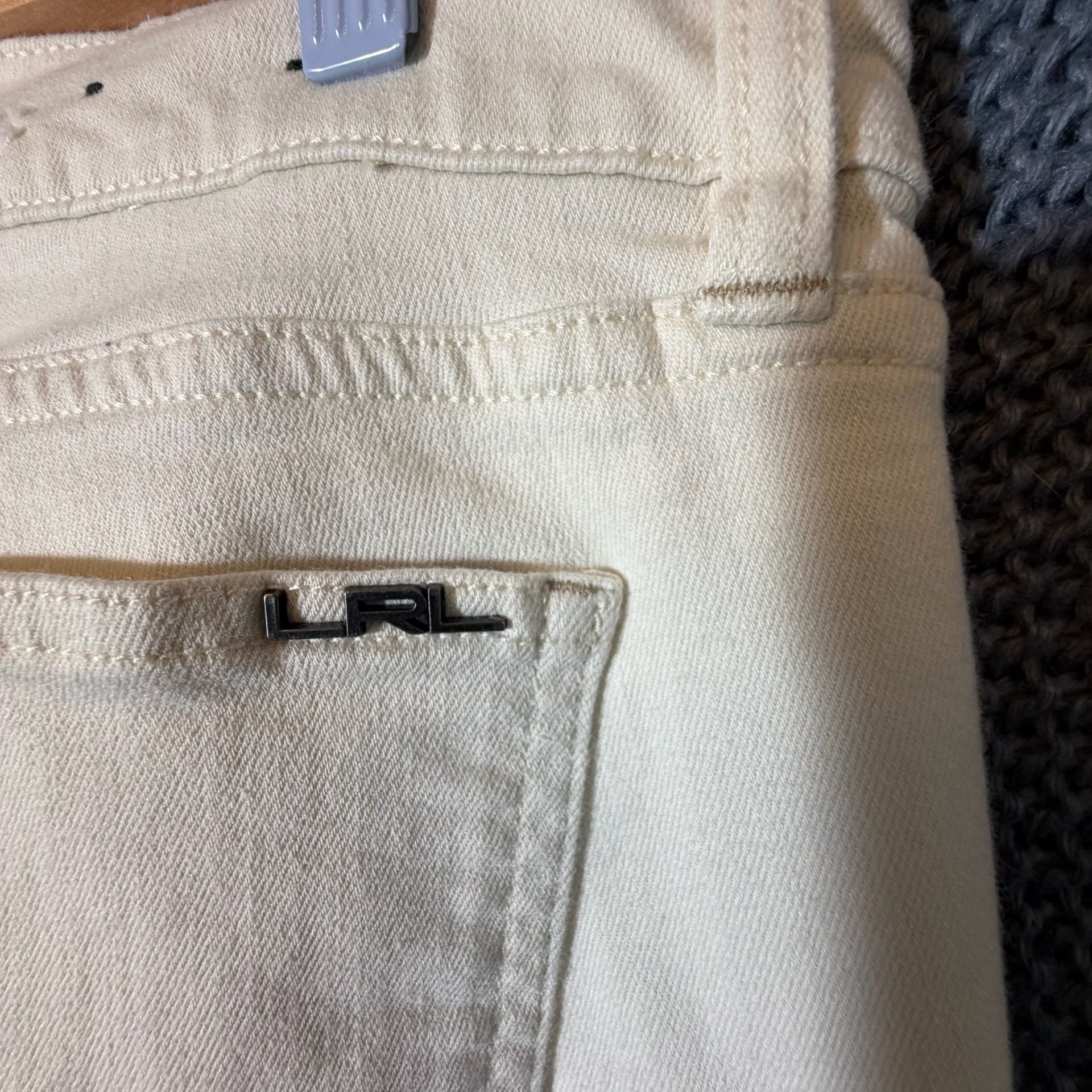 Lauren Ralph Lauren Denim Jeans Size 12P Cream 6